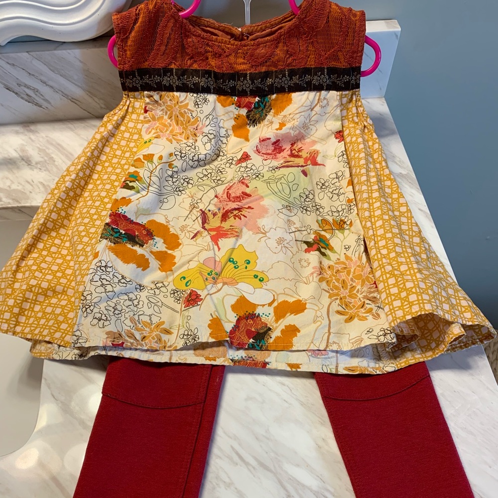 Persnickety top Old navy rust and mustard outfit